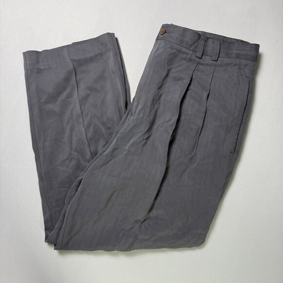 Tommy Bahama 100% Silk Men's Pleated Dress Pants, Gray Herringbone, Size 36 - Picture 1 of 16